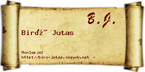 Biró Jutas névjegykártya